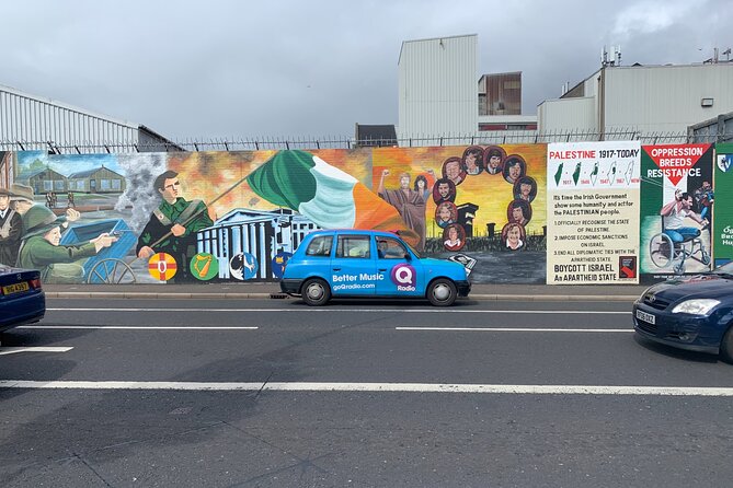 Original Drivers Belfast Taxi/Cab Tour 2 hour private adventure - International murals on Divis Street, then the Bobby Sands mural